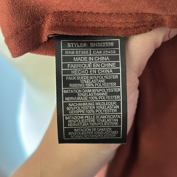 BB DAKOTA Wade Faux Suede Drape Cherrywood Jacket - Picture 8 of 8